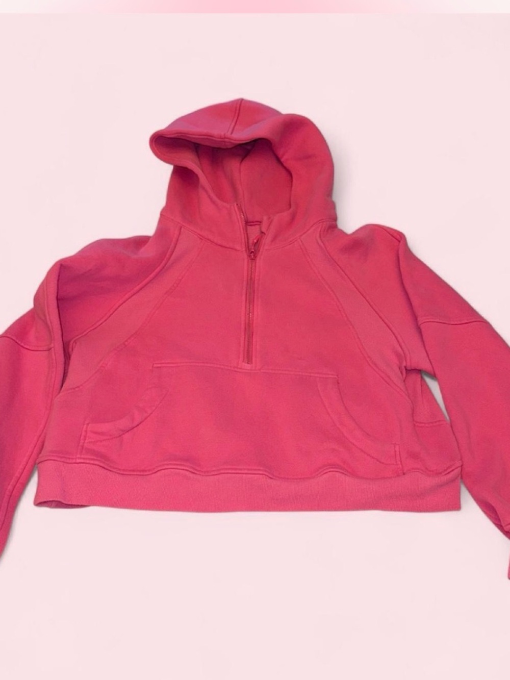 lululemon athletica Cropped Half‑Zip Hoodie - Pink